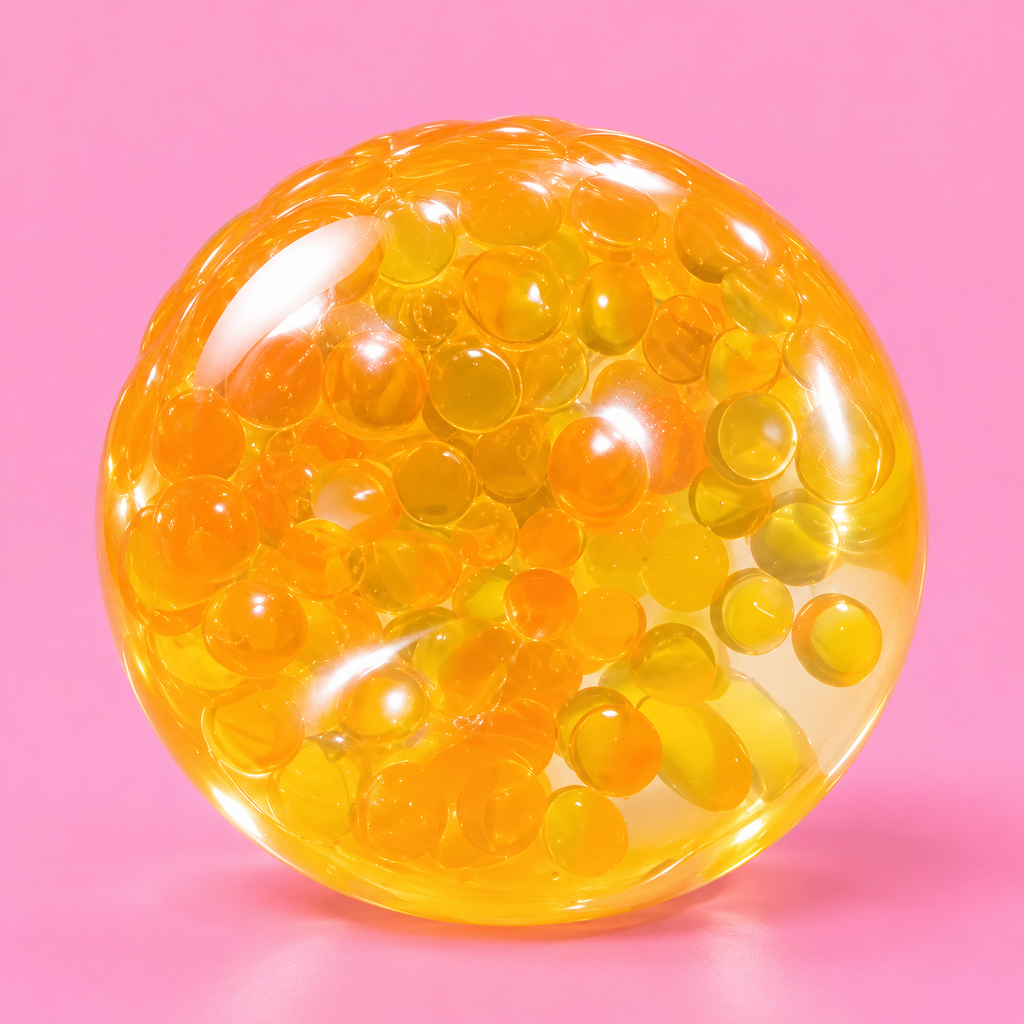 Mouldable Orange Caviar Squishy