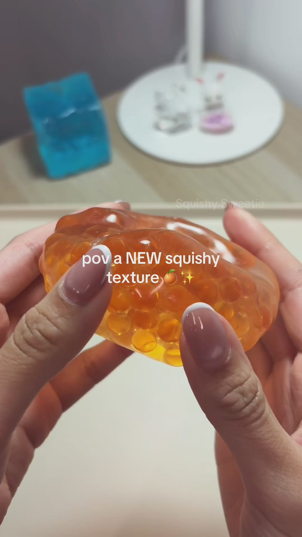 Mouldable Orange Caviar Squishy